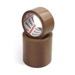 Merrimen Strong Heavy Duty Brown Packaging Tape - 3 Rolls (48MM x 66M) - Secure Sticky Sealing Tape for Parcel Boxes, Moving Boxes & Large Postal Bags - Ideal for Long Term Storage