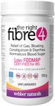 Webber Naturals The Right Fibre4 IBS Intestinal Discomfort 150 g, Unflavoured, 30 Servings, Fibre Supplement for Digestive Health, Low-FODMAP, Vegan