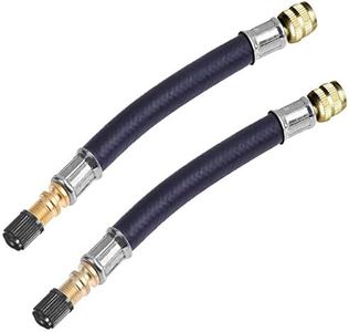 Tire Valve Extension Adapter - 2Pcs 160mm Flexible Rubber Tyre Valve Extension Pipe, Wheel Valve Extender Hose with Valve Cap Tire Accessories for Car, RV, Motorcycle, Truck and MTB Road Bike (160)