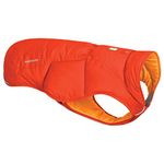 RUFFWEAR Quinzee Ultra Warm Winter Dog Coat with leash Portal & Stuff Sack, Packable & Insulated Lightweight Over Coat for Cold Weather, Sockeye Red – Large (81-91cm)