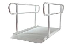 The Ramp People Wheelchair Ramp with Handrails 4ft - 12ft (8ft/2.4m) Aluminium Ramp for Wheelchairs, Mobility Scooters, Walkers Disabled Access