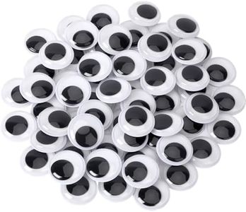 PETKNOWS 120 Pcs 35mm Large Googly Eyes Self Adhesive Craft Wiggle Eyes
