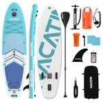Paddle Boards for Adults, NACATIN Inflatable Stand Up Paddle Board with 10'6" SUP Paddleboard, Adjustable Paddle, Pump, Backpack, Dry Bag, Ideal for All Skill Levels (Blue)
