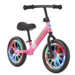 BSTSEL 12" Balance Bike For 2-6 Years Old Stride Walking Bike, With Adjustable Handlebar And Seat Wheel With Light No Pedal Training Bicycle Flat-Free Tires (Pink)