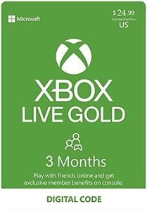 3 Months Xbox Live Gold Membership Card, Xbox Live Gold Digital Code