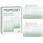 Momcozy Reusable Baby Food Pouches for Toddlers,BPA Free Plastic,Food Safe,Freezer Safe,Refillable for Applesauce Yogurt & Puree Squeeze Pouch,10 Packs,7oz