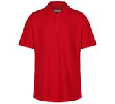 Trutex Standard Fit Short Sleeve Unisex School Polo Shirt (1-16+ Years), Premium Quality Polo Shirt Boys and Girls, Easy Care Polo Shirt Girls, Boys, Teens - Genuine School Uniform Bright Red