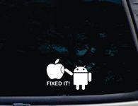 Android Fixed IT! - 5 1/2" x 3 3/4" die Cut Vinyl Decal for Windows, Cars, Trucks, Tool Boxes, laptops, MacBook - virtually Any Hard, Smooth Surface. NOT Printed!