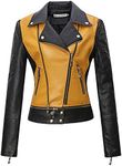 Tanming Women's Faux Leather Moto B