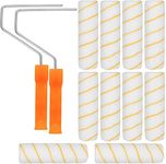9 Inch Wall Paint Roller Kit with 10Pcs Paint Roller Covers,2 Handles Paint Roller for Walls