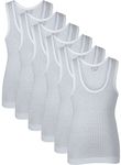 BODYCARE White Boys Relaxed Fit Vest Pack Of 6