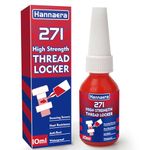 Threadlocker Red 271, High Strength Thread Lock, Lock Tight & Seal Nuts Bolts Fasteners and Metals, Stable and Anti-Rust(10ml)