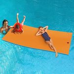 Zipfun Floating Mat - 7' x 3' Floating Water Mat - 3-Layer Lily Pad - Tear-Resistant XPE Foam Mat for Lake, Beach, Ocean, Pool