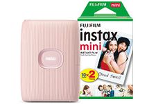 Fujifilm Instax Mini Link 2 Wireless Photo Printer with 20 Shots Film Pack - Soft Pink