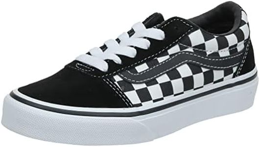 Vans Men's Low-Top Sneakers, Black ((Checker) Black/True White Pvj), 8 Narrow