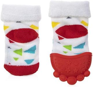 Nuby Soothing Teether Sock, Red Triangles