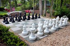 MegaChess Giant Premium Chess Pieces Complete Set with 25 inch Tall King - Black and White