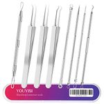 Acne Tools Extractor Kit Professional, Blackhead Remover Extractor Tool, Zit Popper Tool Stainless Steel Pimple Popper Tool Kit 10 Pieces with 3 Blackhead Tweezers