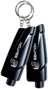 SEMTION Window Breaker Seatbelt Cutter Glass breaker Keychain Car Emergency Escape Tool for Land and Underwater, Pack of 2 (Black-Black)