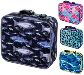 Premium Insulated Lunch Box for Boys- Built to Last w/Solid Metal Frame, Heavy-Duty Zippers & Thick Tear-Resistant Waterproof Fabric Sleeve w Clip on Handle, Kids Cooler Sleeve Bag Fits Bento Box