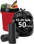 15-20 Gallon Trash Bags Unscented,AYOTEE 50 Count Bulk (30"x36") Extra Large Trash Bags, Black Trash Bags Industrial Quality Garbage Bags for Paper, Plastic, Cans, Bottles, Newspaper, Lawn