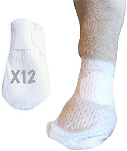 PawFlex Medimitt Paw Bandages for Dogs, Cats and Pets Medical Booties, First aid for Paws Non Slip, Non Adhesive, Breathable,Disposable, Washable, 12 Pack (Small)