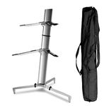 Softline-Pro SP20 Double Keyboard Stand With Carry Bag (Silver)