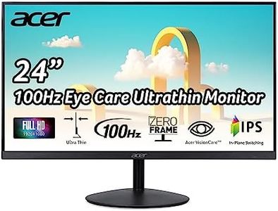 Acer ‎SB242Y EBI 23.8" Full HD (1920 x 1080) Widescreen IPS Ultrathin Monitor |AMD FreeSync | 1ms (VRB) | 100Hz Refresh | 1 x HDMI & 1 x VGA | HDMI Cable Incl.