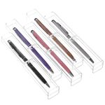 TULEBOLIAN 15pcs Bulk Pen Case,Plastic Clear Acrylic Pen Case,Ballpoint Pen Gift Box Pencil Boxes,Single Pen Case Empty,Pen Display Box,for Students, Schools and Offices