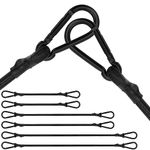 Bungee Cords with Carabiner, 6 Pack Long Heavy Duty Carabiner Bungee Cord Assorted Size 12" 24" 32", Extra Strong Black Bungee Straps with Carabiner Hooks for Camping, Tarps, Bike Rack, Tent, Car