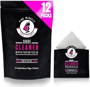 Pink Miracle Quick Clean Shoe Cleaner Wipes (12 Pack) for Fast Sneaker Cleaning on the Go!