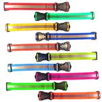 Reflective Dog Collars (Mixed Colors) - Pack of 10 Collars,Nylon,for The Safety of Stray Dogs,Highly Effective for Night Visibility, Suitable Dogs, Adjustable Length