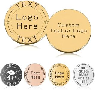 Custom Coins Engraved Decision Coin Personalized Custom Challenge Coins with Logo Text Colleague Coworker Employee Appreciation Gifts for Men Women Business Office Party Favors (Gold)
