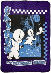 Silver Buffalo Casper Friendly Ghost Checkerprint 45" x 60" Fleece Throw Blanket