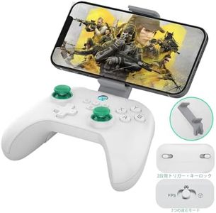 Megadream Controller For iPhone 15/14/Android/PS4/5/PC/Switch, Supports Cloud Gaming/Streaming, 2-End Trigger Lock Structure, 3 Joystick Modes, Turbo, Hall Function, COD, White