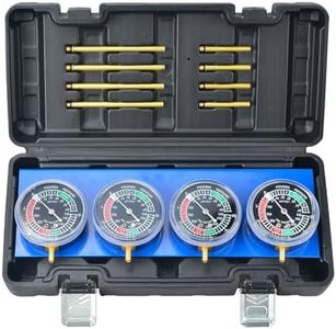 Prokomon Motorcycle Carburetor Synchronizer Tool Kit; Carb Synchronizer Tool with 4 Gauge and Plastic Case; Vacuum Carb Sync Tool for 2 Cylinder or 4 Cylinder