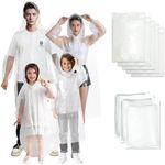 NVioAsport Ponchos Family Pack, (8 Pack) Rain Poncho for Adults Disposable or Reusable Emergency Rain Ponchos with Drawstring Hood