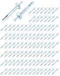 QWORK Anchor Kit, 1/4" x 2" Steel Hammer Drive Nails in Anchor, (100 per Box)