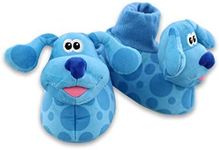 Blue's Clues & You Blue Toddler Plush 3D Sock Top Slippers (5-6 M US Toddler, Blue)