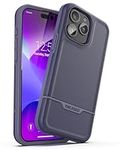 Encased Rebel Armor for iPhone 15 Pro Case Purple [Ultra Protective] Shockproof Heavy Duty Phone Protection (iP15 PRO 6.1") - Royal Grape