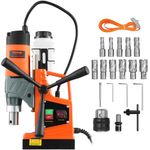 VEVOR Magnetic Drill, 1450W 1.57" Boring Diameter, 12500N 850 RPM Portable Electric Mag Drill Press, with Variable Speed, Drilling Machine for Any Surface Home Improvement Industry Railway