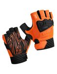 INBIKE Cycling Gloves For Mens MTB Fingerless Cycle Mountain Bike Womens Padded Road Gel Pad Half Finger Bicycle Biking Exercise Gym Accessories Orange L