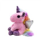 Aibearty Cute Unicorn Plush Stuffed Keychain Animal Backpack Clip Handbag Charm Keyring for Girls Women Kids Gift