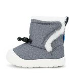 JAN & JUL Babies' Water Resistant Stay-On Fleece-Liner Snow Boots for Kids (Heather Grey, Size 5 Toddler)