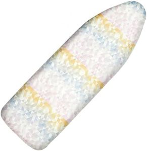 Extra-Wide Ironing Board Cover and Pad Replacement with Scorch and Stain Resistant Thick Padding and Elasticized Edge 18" x 49" Ironing Board Covers 4 Fasteners and 1 Protective Scorch Mesh Cloth