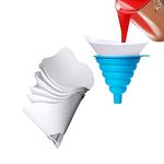 100 Sheets Paint Filter Strainers Paper Cone with Silicone Filter Funnel Filter for Automotive Spray Paint Art Painting Cooking Oil