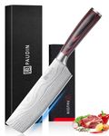 PAUDIN Nakiri Knife, 7 Inch Japanese High Carbon Stainless Steel Meat Vegetable Kitchen Knife, Multipurpose Ultra Sharp Chef Knife with Ergonomic Handle