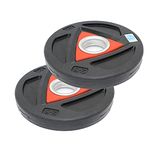 Fitness Health FH Olympic Bumper Weight Plates - 2 Inch Rubber Barbell Weights for GYM Strength Training and Weightlifting Sold in Pairs