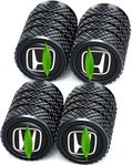 Greenworld Premium Black Metal Car Tyre Valve Cap Air Cap Car Tyre Valve Stem Cap Air Covers with logo (for Hon-daa)