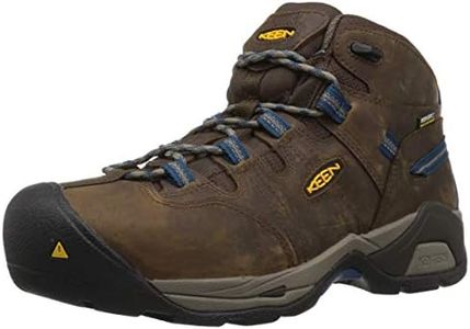 KEEN Utility Men's Detroit XT Mid Steel Toe Waterproof Work Boot,Cascade brown/orion Blue,17 Medium US